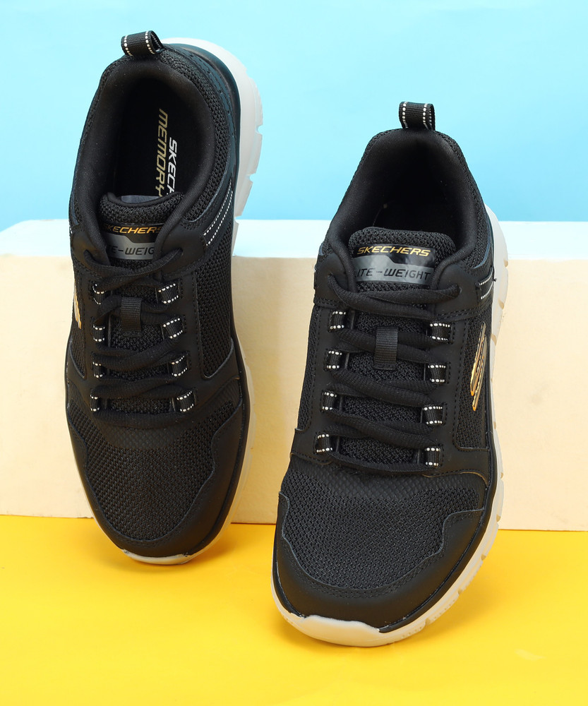 Mens black skechers memory foam shop