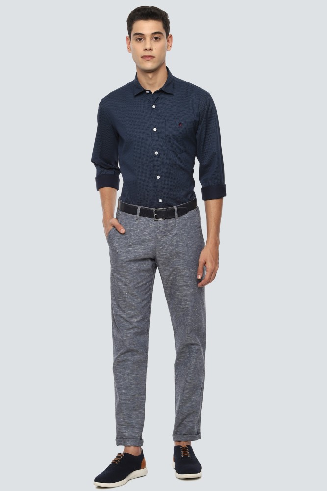 Buy Louis Philippe Sport Men's Comfy Tapered Casual Trousers  (LYTF318S004950_Blue_36) at