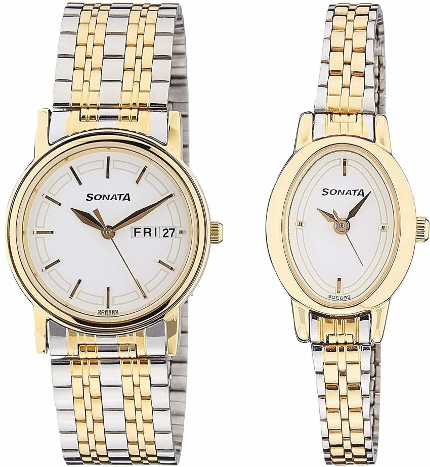 Sonata couple watches on sale flipkart