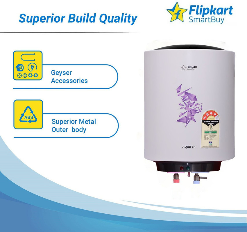 Flipkart SmartBuy 10 L Storage Water Geyser (Flipkart SmartBuy 10 L Storage Water  Geyser, Sheen White) Price in India - Buy Flipkart SmartBuy 10 L Storage Water  Geyser (Flipkart SmartBuy 10 L