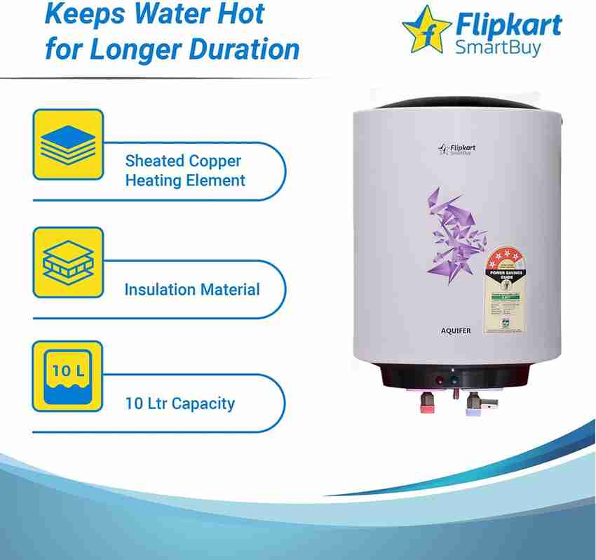 Flipkart SmartBuy 10 L Storage Water Geyser (Flipkart SmartBuy 10 L Storage  Water Geyser, Sheen White) Price in India - Buy Flipkart SmartBuy 10 L  Storage Water Geyser (Flipkart SmartBuy 10 L