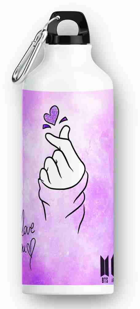 TrendoPrint Bts Sipper Bts Water Bottle Bts Bottle 600ml with Keychain  (Best Gifts for Girls, Friends