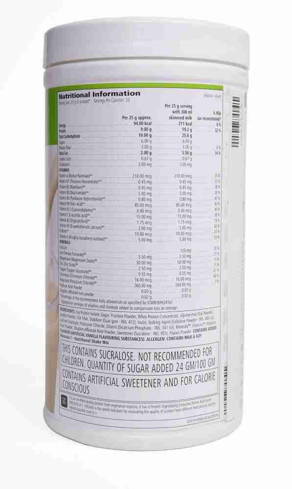 Calories in Herbalife Nutritional Shake Mix - Dutch Chocolate and Nutrition  Facts