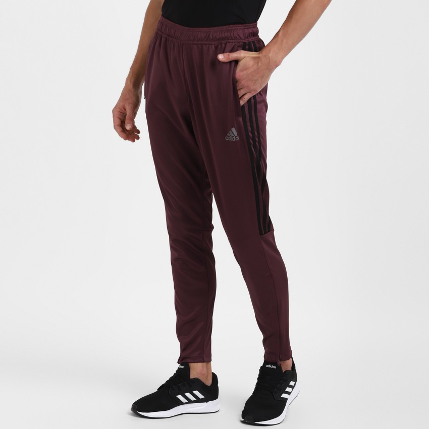Adidas Essentials 3Stripe Tapered Track Pants  Red FM6280  Trade Sports