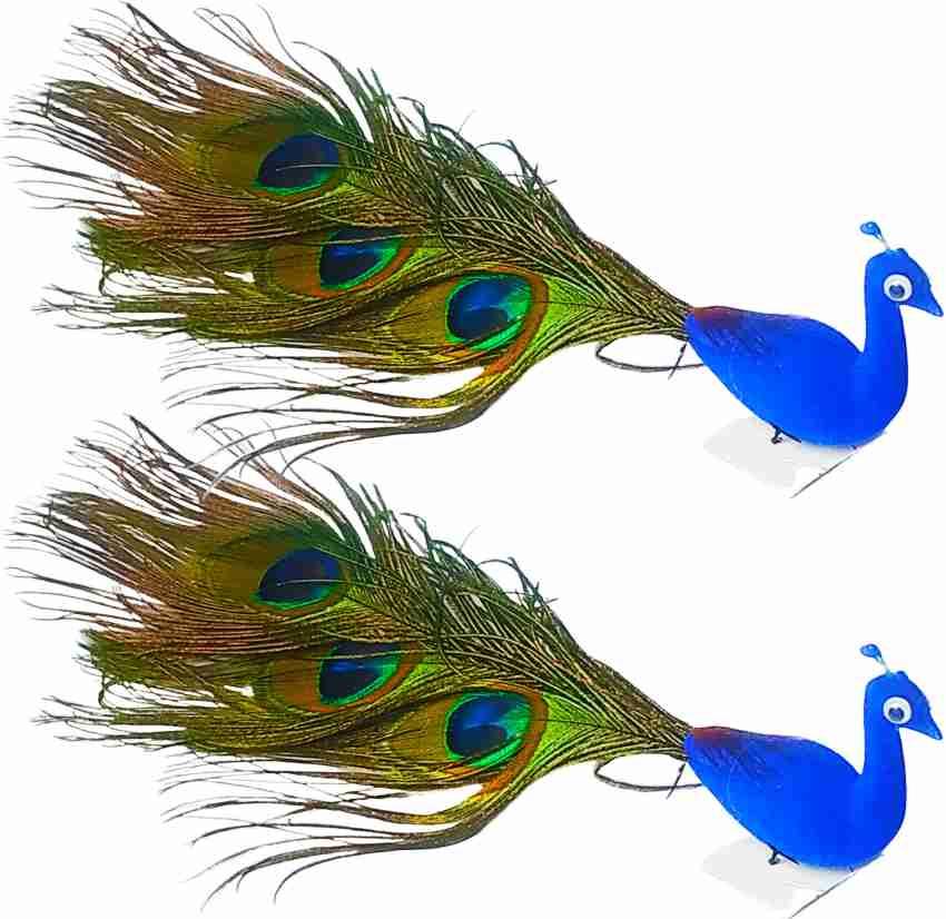 BEAUTYAVENUE Artificial Peacock and Natural Peacock Feather for ...
