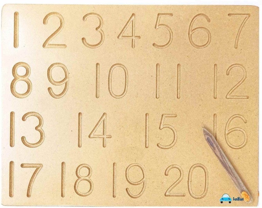 Wooden Tracing Board - Numbers