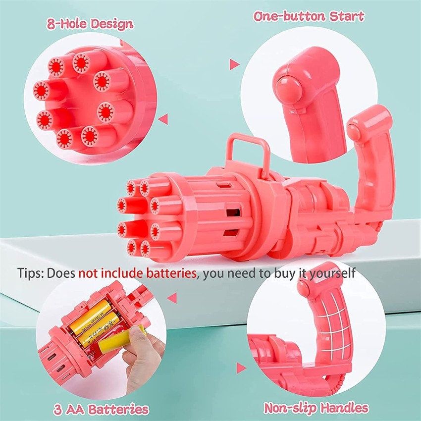 First Play 8-Hole Electric Bubbles Gun for Toddlers Toys,Gatling Bubble  Machine Outdoor