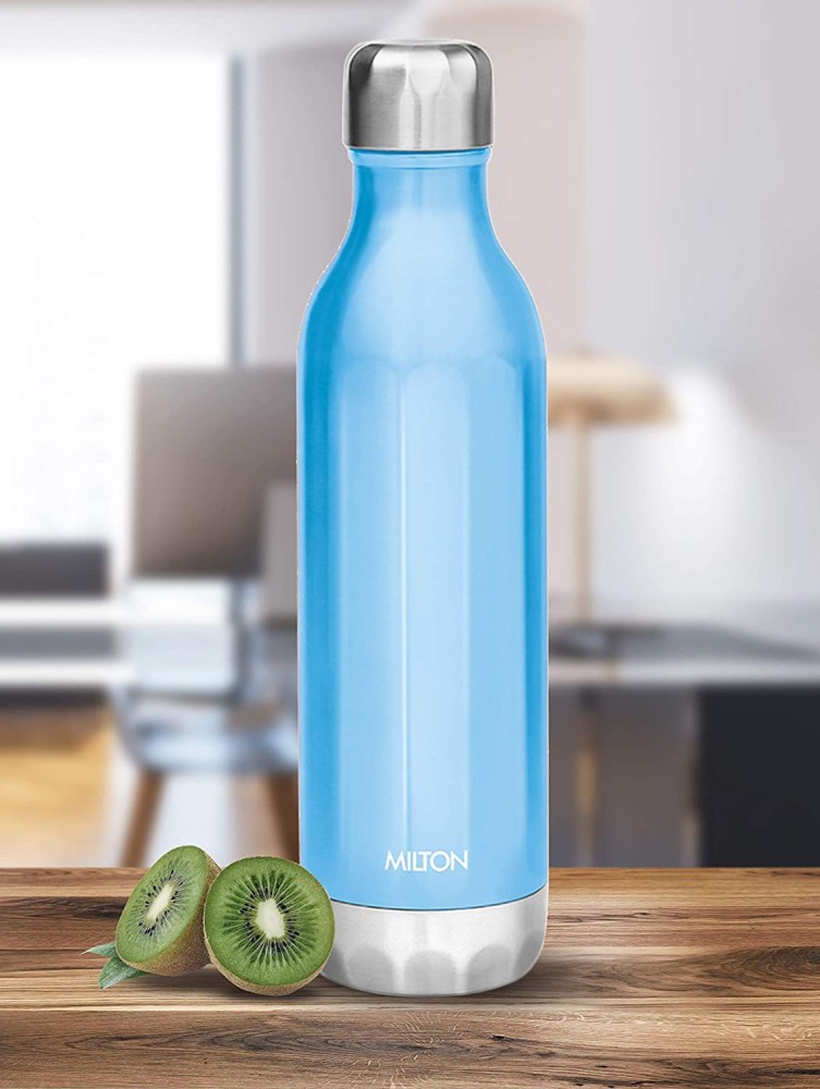 Milton Duo DLX 500 Thermosteel 24 Hours Hot and Cold Water Bottle, 1 Piece,  500 ml, Blue | Leak Proof | Office Bottle | Gym | Home | Kitchen | Hiking