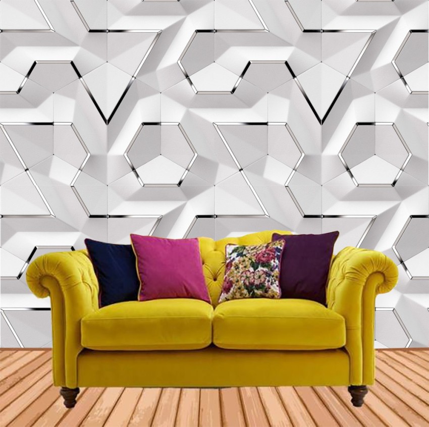 Buy Black And White Geometry NonPVC SelfAdhesive Peel  Stick Vinyl  Wallpaper Roll Cover 54 sqft Online in India at Best Price  Modern  WallPaper  Wall Arts  Home Decor 