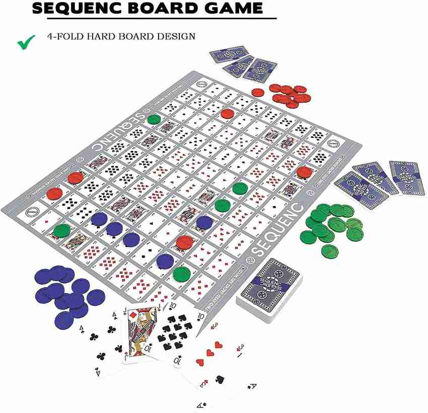 Buy ONLINEKART Jumbo Sequence Board Game Online at Low Prices in India 