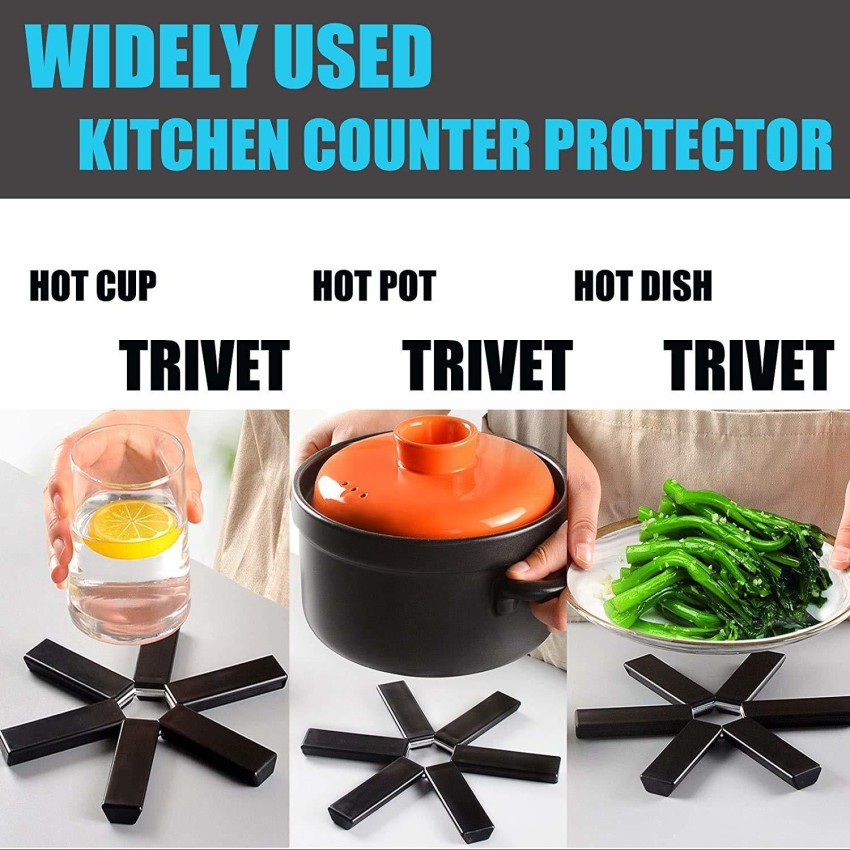 Silicone Trivet Mat - Hot Pot Holder Hot Pads for Table & Countertop -  Teapot Trivet Kitchen Trivets - Non-Slip & Heat Resistant Modern Kitchen  Hot