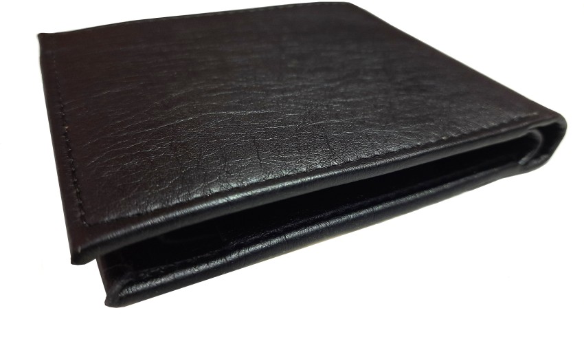 KINGFLYER Men Casual Black Artificial Leather Wallet Black - Price in India