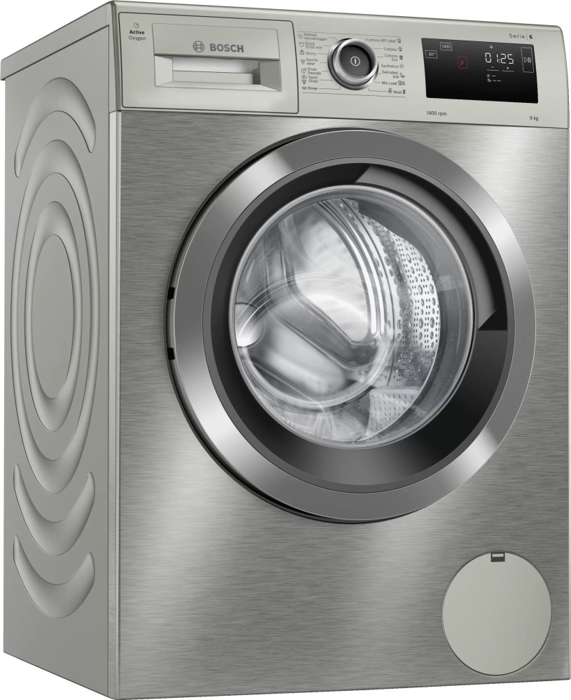 Verhoogd aardbeving Bovenstaande BOSCH 9 kg 1400RPM Fully Automatic Front Load Washing Machine with In-built  Heater Silver Price in India - Buy BOSCH 9 kg 1400RPM Fully Automatic Front  Load Washing Machine with In-built Heater
