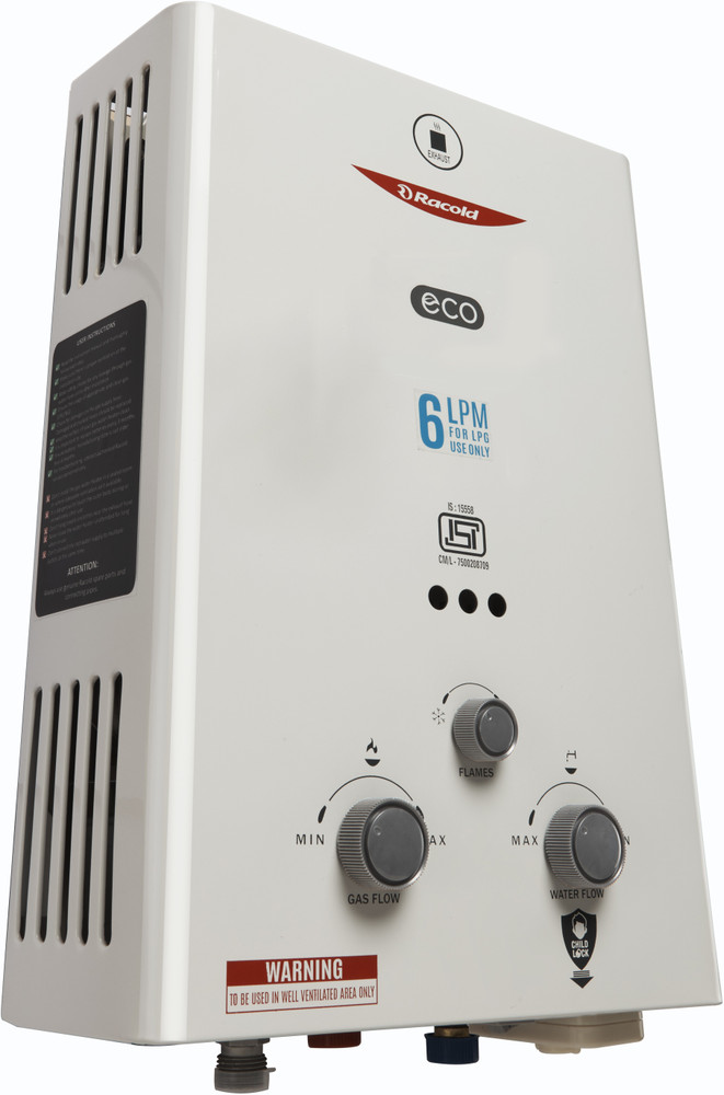 Racold 6 L Gas Water Geyser (Racold 6L LPG ODS-ECO+ LED 2021 Gas water  heater, White) Price in India - Buy Racold 6 L Gas Water Geyser (Racold 6L  LPG ODS-ECO+ LED 2021 Gas water heater, White) online at Flipkart.com