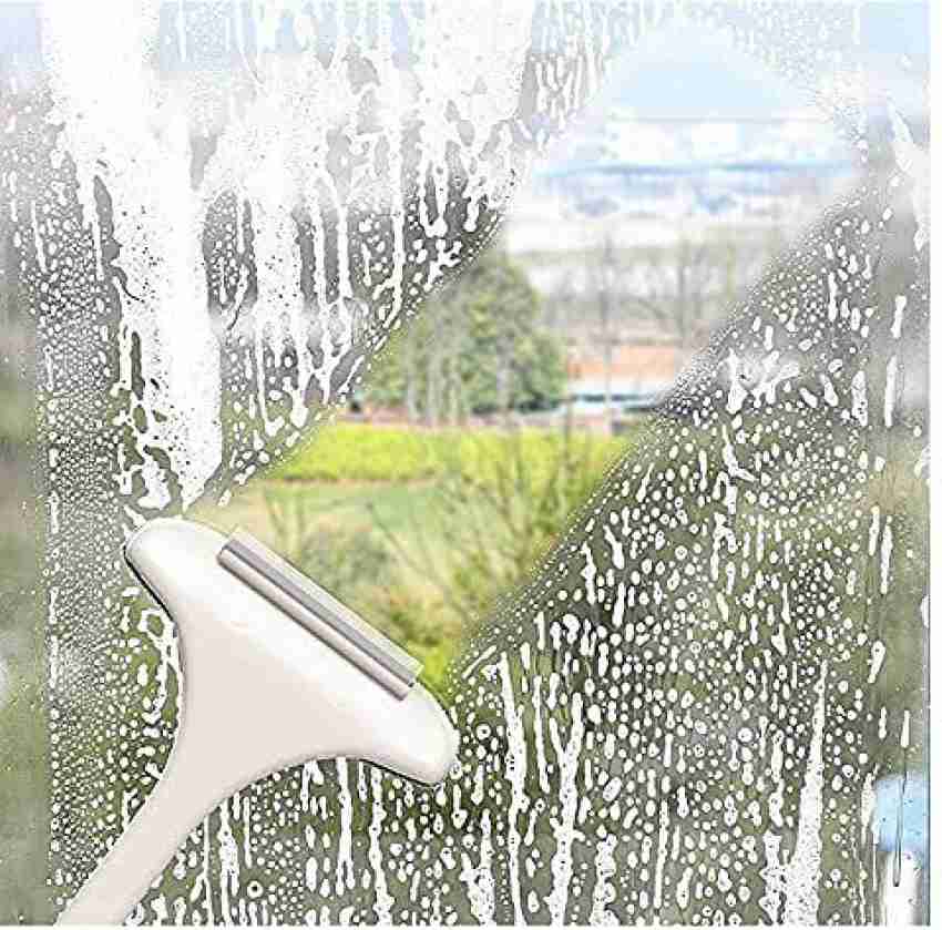 MAAUVTOR 2 in 1 Window Cleaner Brush Glass Cleaning Scraper, Mesh