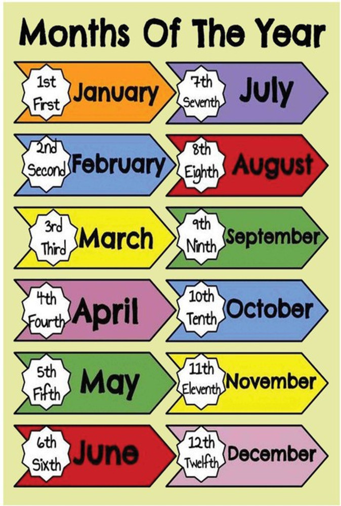 Free Printable Months Of The Year For Kids