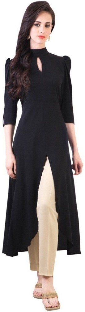 The bebo black deals crepe straight kurti