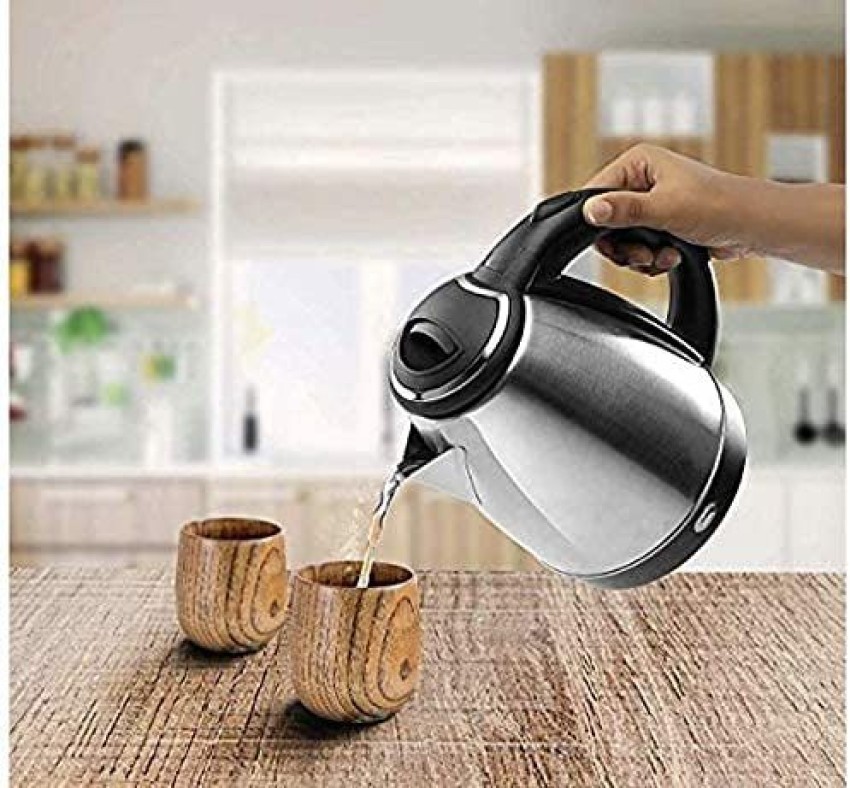 Siya Shine Tea Kettle/Tea and Coffee Maker/Milk Boiler/Water Boiler/Tea  Boiler/Coffee Boiler/Water Heater/Stainless Steel Kettle/Stainless Steel  Electric Cordless Electric Kettle (2 L, Silver), Electric kettle fast boil  1500W Electric Kettle Price in