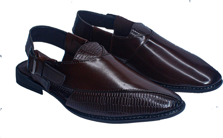 Shop Handmade Ethnic Peshawar Tan Pathani Sandals  Lusso Lifestyle