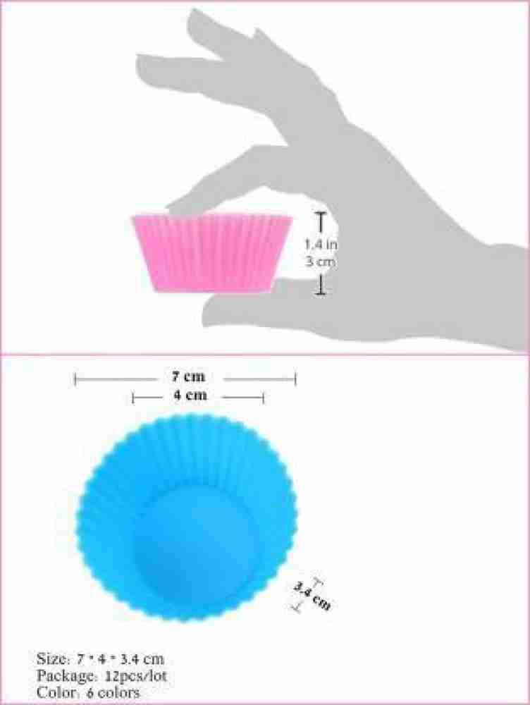 Silicone Mix Shapes Muffin, Cupcake, Jelly, dhokla, idli Moulds