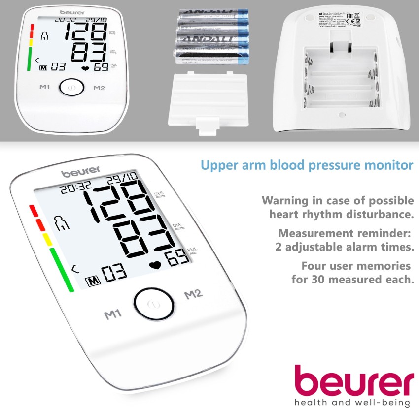 Beurer BM 35 Fully Automatic Upper Arm Machine - The Digital Blood Pressure  Monitor is great for home use especially when you are taking readings, By Beurer India