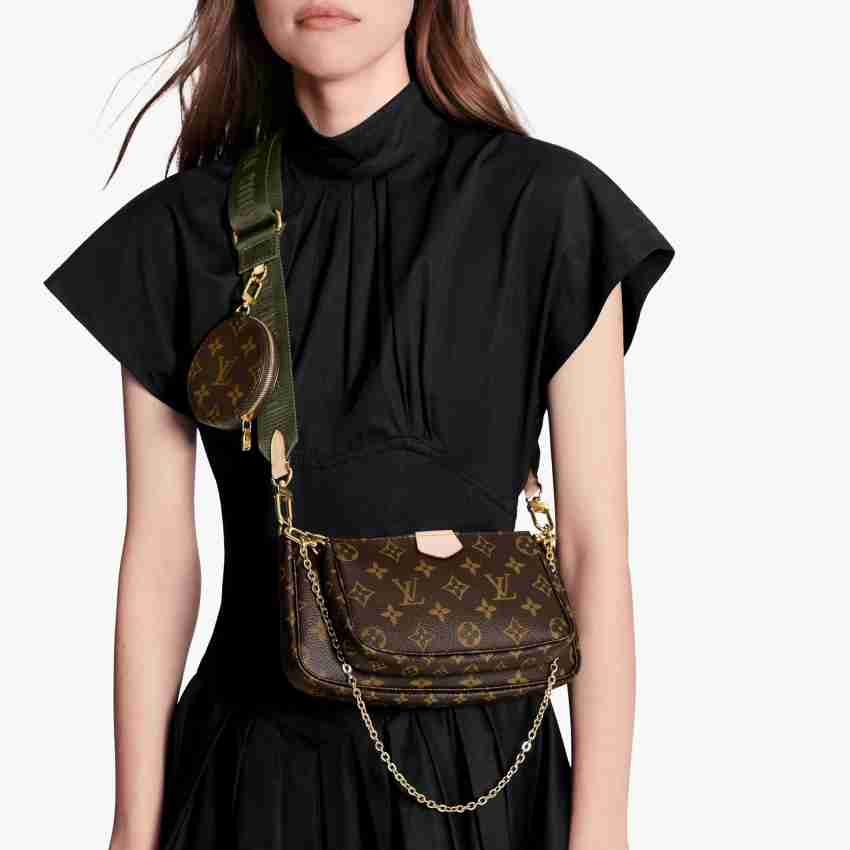 Louis Vuitton multi pochette bag green strap handbags shoulder in 2023