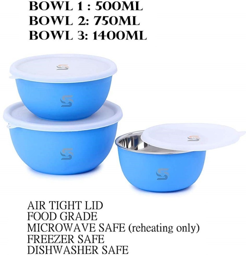 Microwave Safe PP Plastic Bowls 1400ml Container With Lids