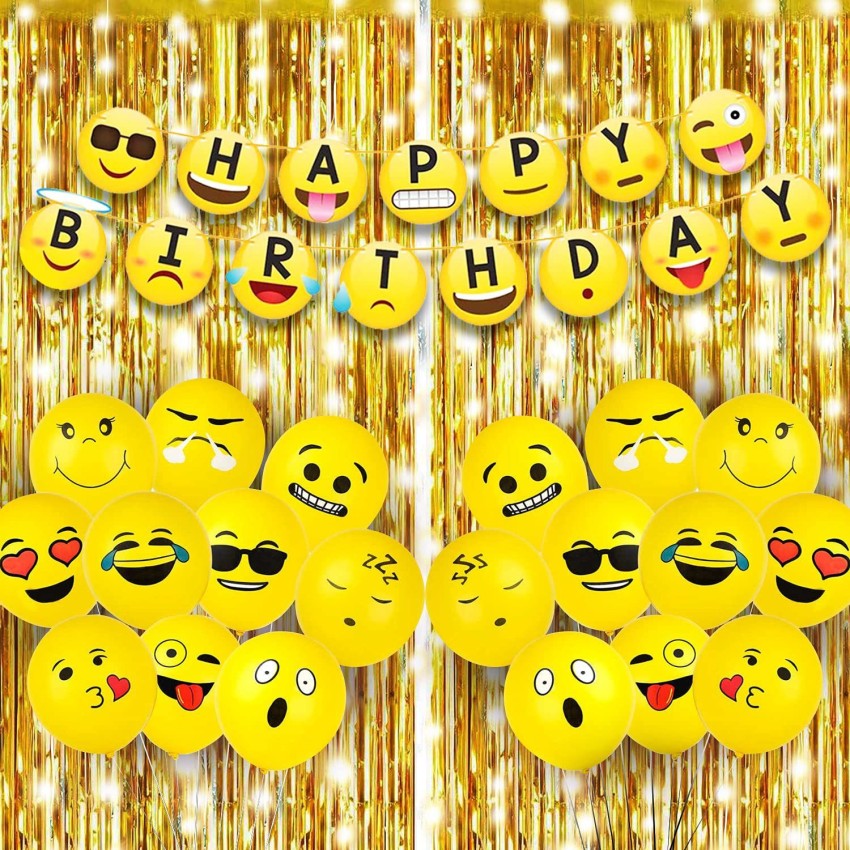 Party Propz Emoji Birthday Decoration / Birthday Decorations Kit ...