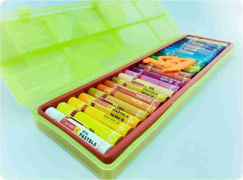 Camlin 50 oil pastels with Reusable Plastic Box - oil pastels