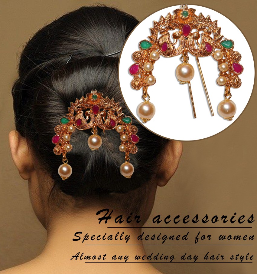 Pearl And Crystal Hair Brooch Gender Women at Best Price in Mumbai  Shree  Ambaji Creation