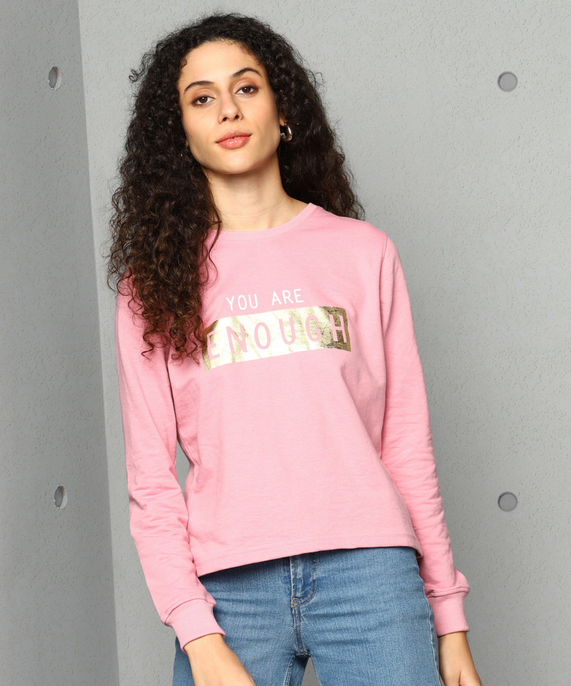 Sleeve Printed Women Sweatshirt 