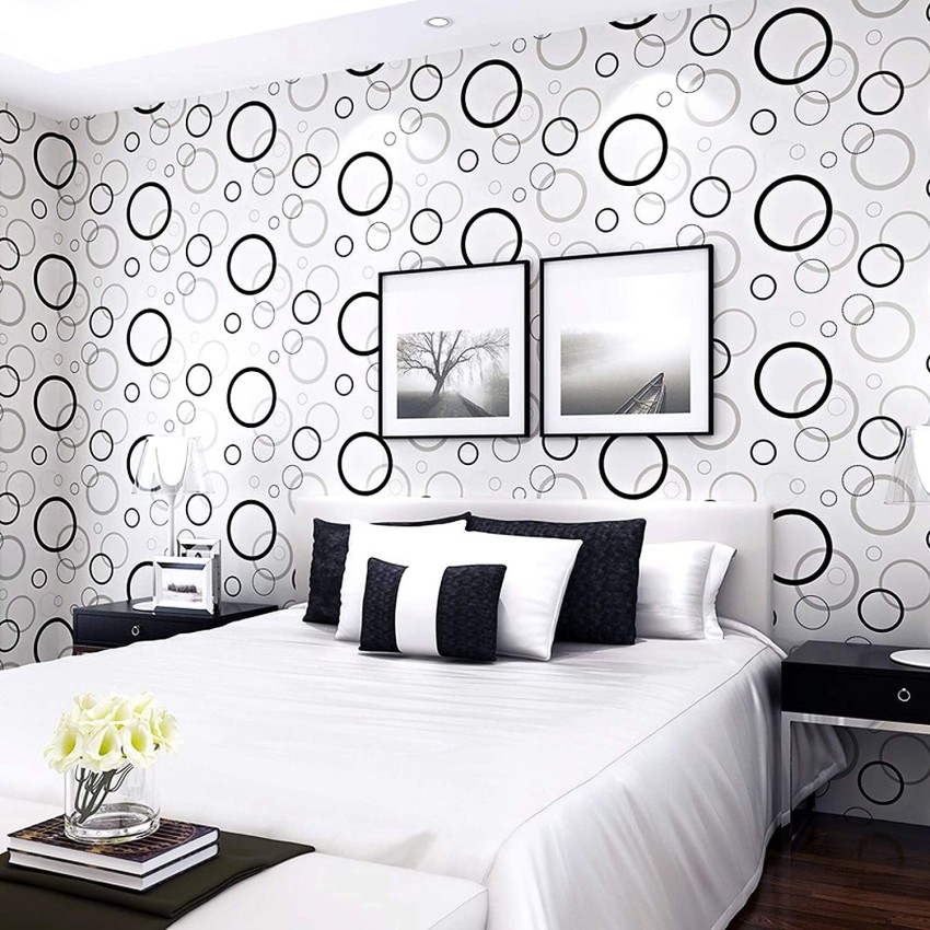 Oriental Touch Designer White  Blue Premium Quality Wallpaper  WallMantra
