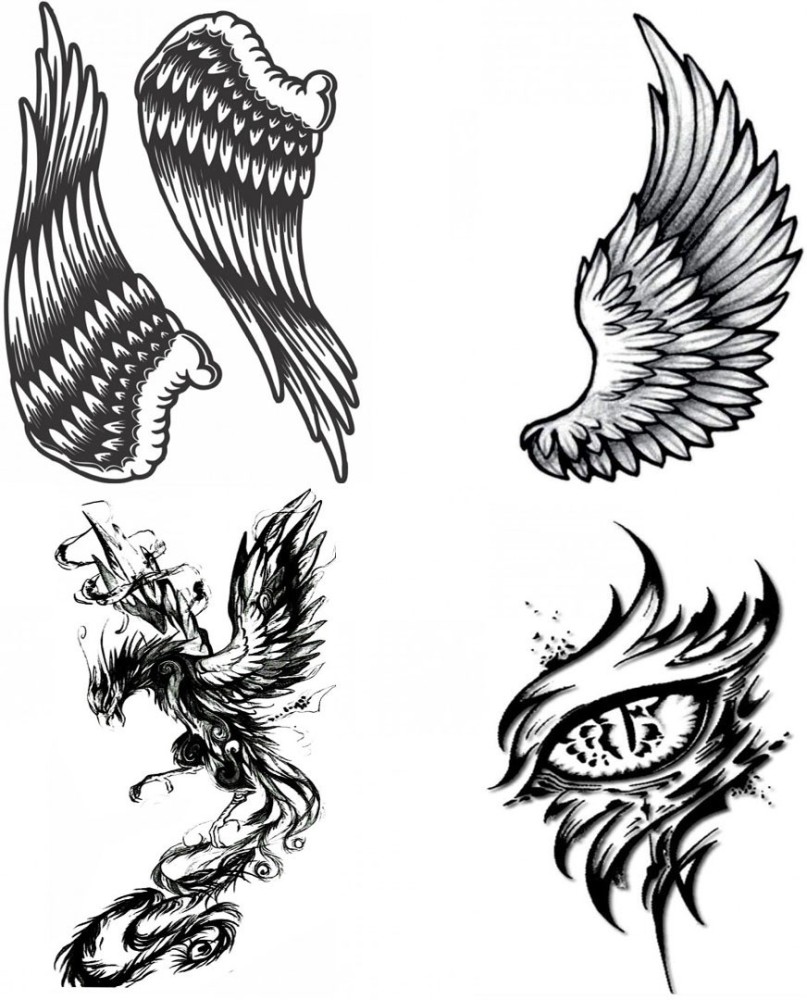 Eagle wings in tattoo style isolated on white background Design element  for poster t shirt card emblem sign badge Vector illustration Stock  Vector Image  Art  Alamy