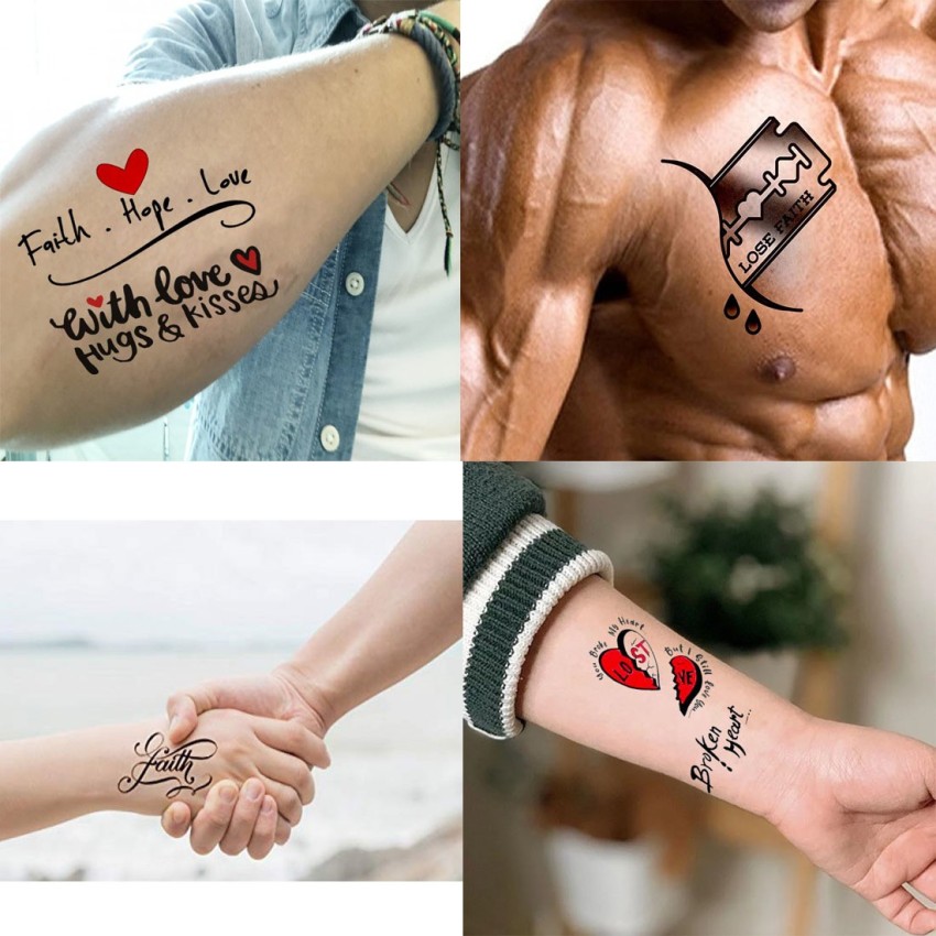 Buy Personalized Unique Heart With Letter Couple Temporary Tattoo Online in  India  Etsy
