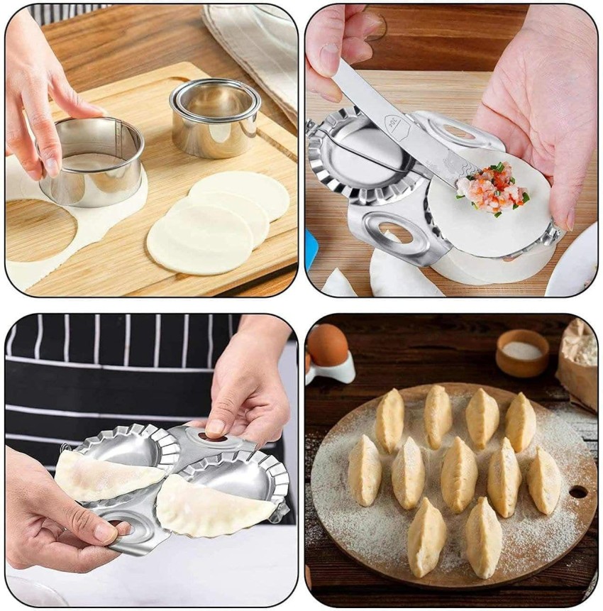 yorten Stainless Steel Double Head Maker Dough Press Mould Wrapper Dough  Cutter for Kitchen Making Tools (Momos Maker) (1 pcs) Stainless Steel  Steamer Stainless Steel Steamer Price in India - Buy yorten