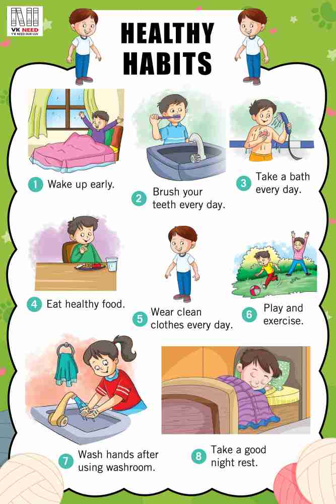 Cute Kids Daily Routine Good Habits And Behavior Chart, 45% OFF