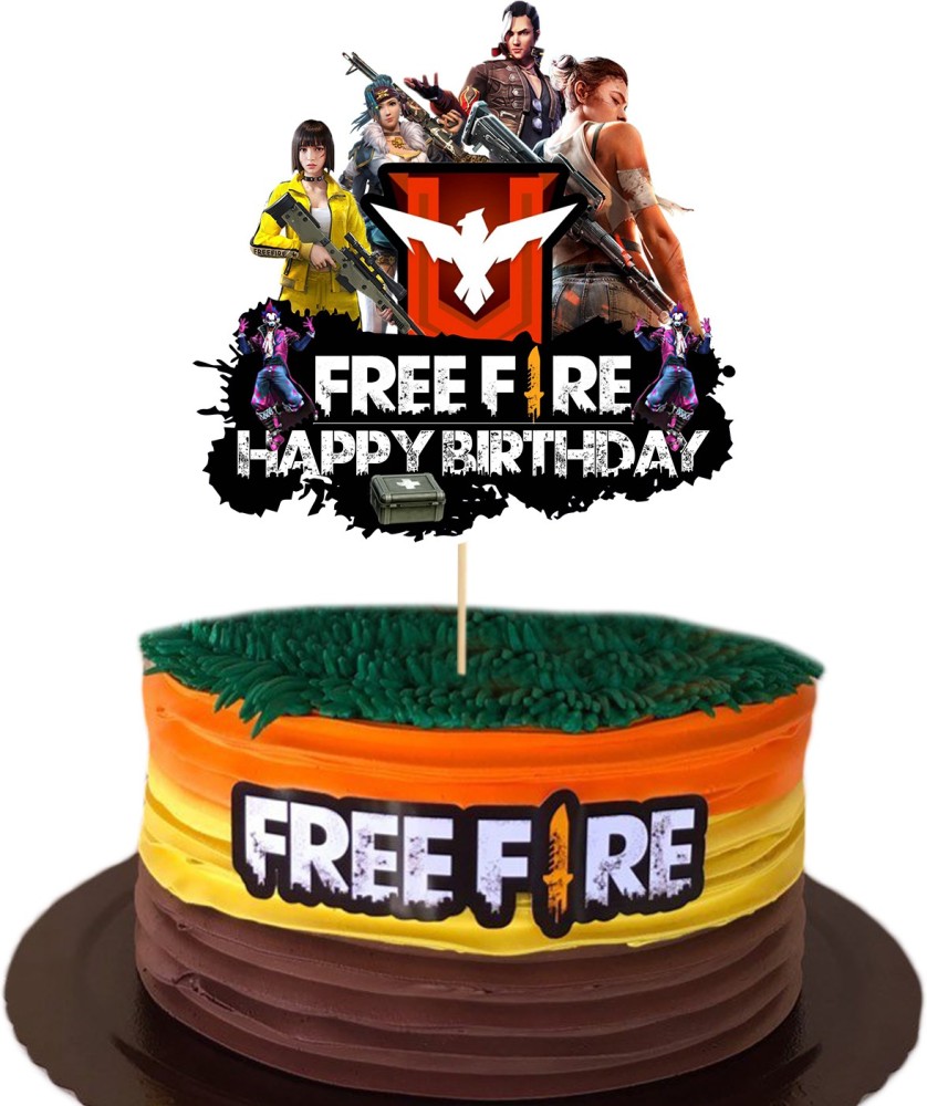 ZYOZI Free Fire Cake Topper Birthday Cake Cupcake Decorations Party  Supplies Toppers for Fans of Pubg Cake Topper Cake Topper Cake Topper Price  in India - Buy ZYOZI Free Fire Cake Topper
