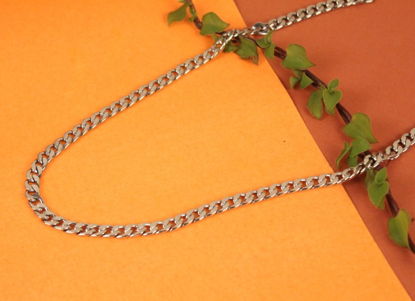 Jagsun Mens Thick Chain 20 Inches Sterling Silver Plated Stainless Steel  Chain Price in India - Buy Jagsun Mens Thick Chain 20 Inches Sterling  Silver Plated Stainless Steel Chain Online at Best