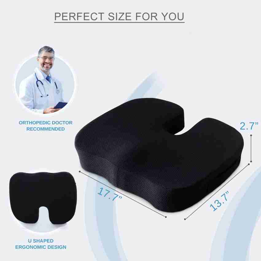 Fazista Memory Foam Coccyx Seat Cushion for Tailbone, Sciatica, Lower Back  Pain Relief Back / Lumbar Support - Buy Fazista Memory Foam Coccyx Seat  Cushion for Tailbone, Sciatica, Lower Back Pain Relief