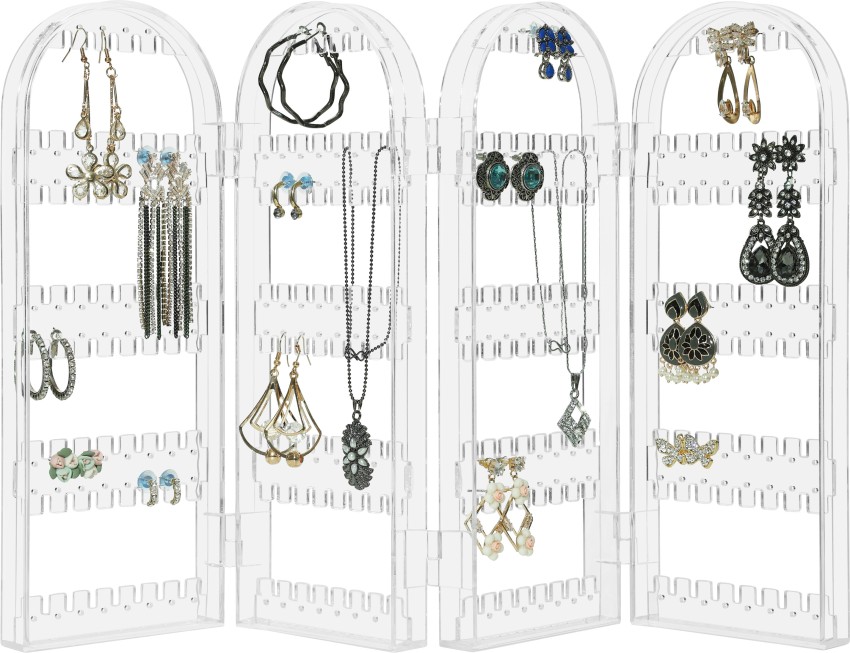 Buy ZSL Jewellery Stand Earring Holder Stand Jewellery Display Organiser  Olding Earring Hook Stand Display Holder Foldable Earring Studs Storage  Clear Bracelet Holder Stand Acrylic Online at desertcartINDIA