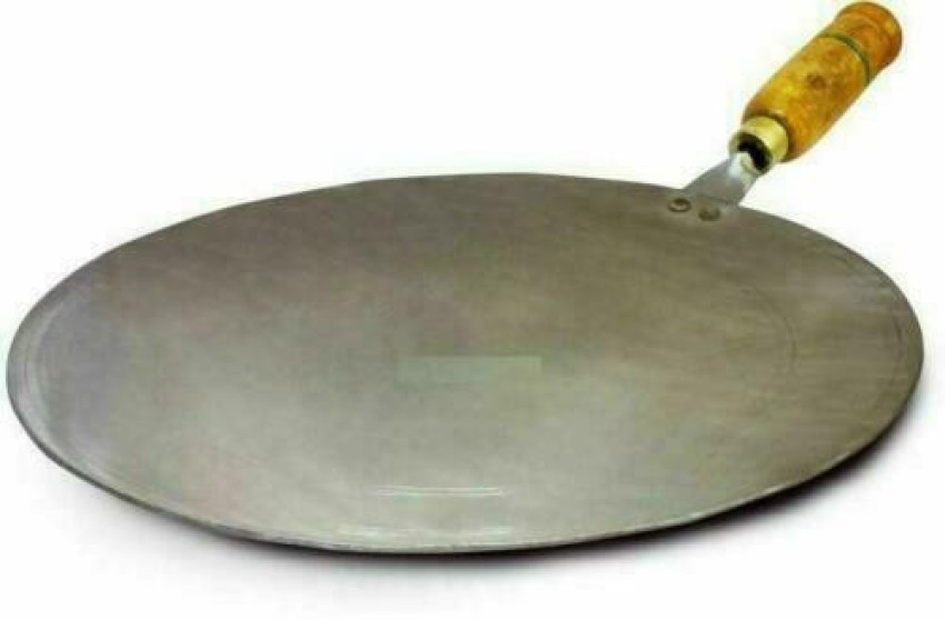 Pure Iron Tawa with Wooden Handle Roti Maker Chapati Tava Indian Kitchen  Utensil