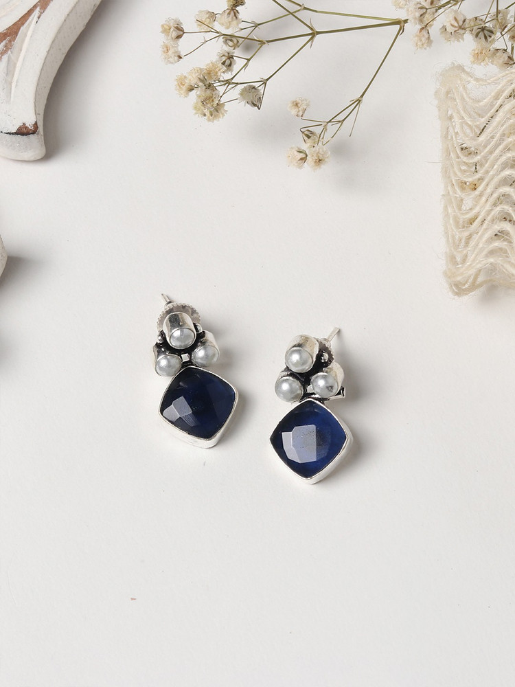 Discover more than 73 dark blue stone earrings super hot 3tdesign.edu.vn