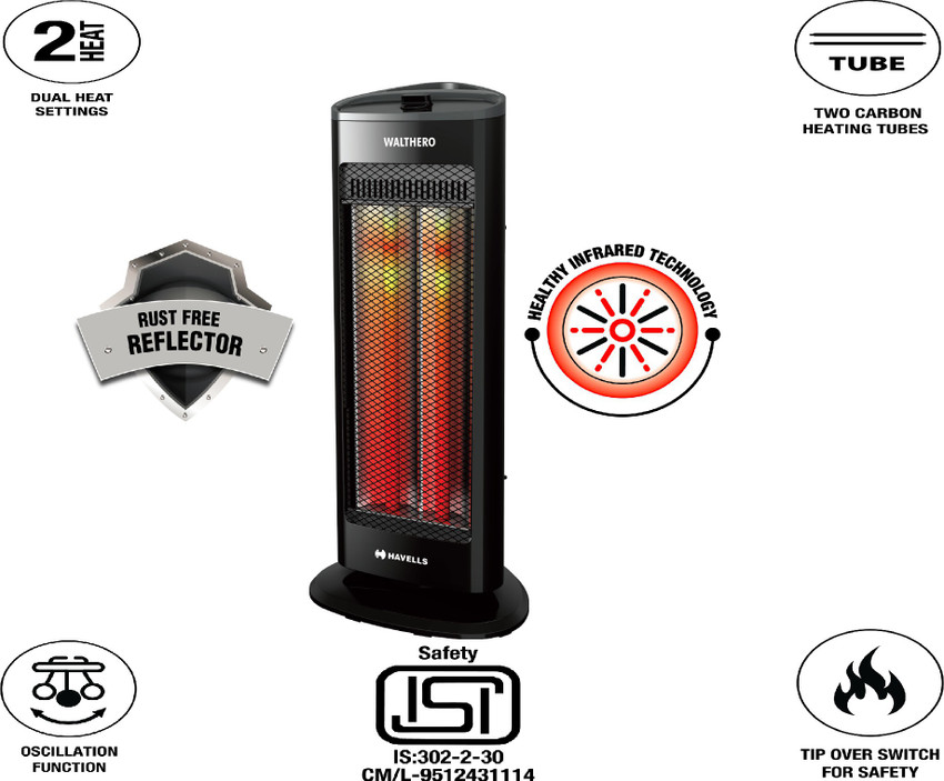 HAVELLS Walthero Carbon Carbon Room Heater Price in India - Buy HAVELLS  Walthero Carbon Carbon Room Heater online at Flipkart.com