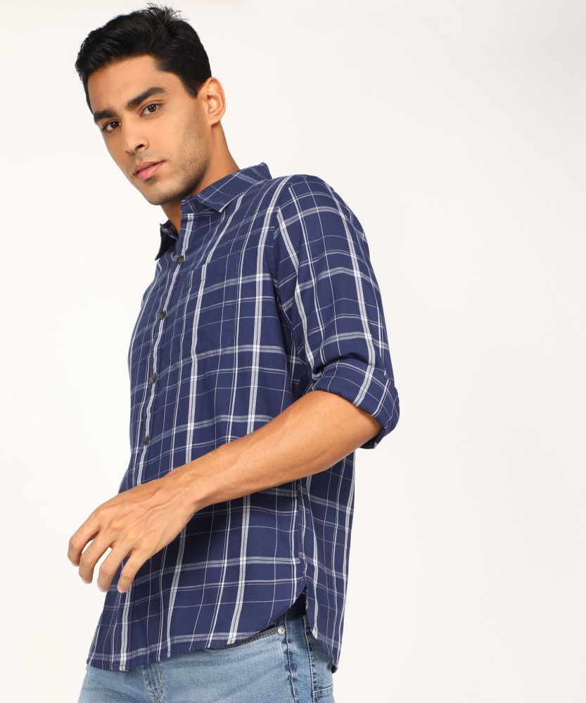 SINGLE by Ranbir Kapoor Men Checkered Casual White Shirt - Buy SINGLE by Ranbir  Kapoor Men Checkered Casual White Shirt Online at Best Prices in India