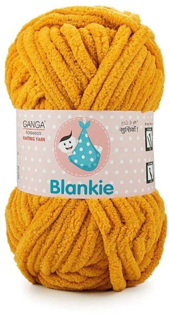 RCB Ganga Blankie Chenille Yarn Supersoft Knitting Wool Ball, (1