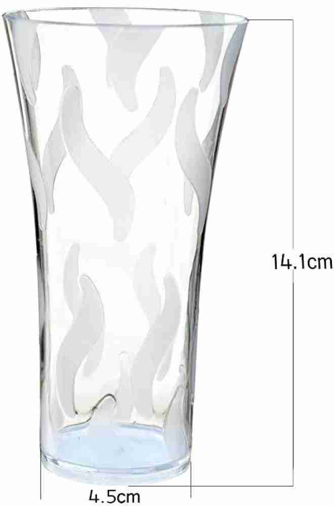 6 Pcs Transparent Crystal Clear Drinking Water Glass