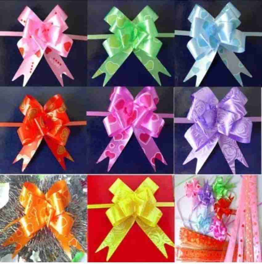 300 Pcs ) Pull Flower Ribbon for Gift Wrap and Decoration (Multicolour  Medium Size ) Gift Flower Ribbon Pack of 200 Pcs . shop for imtion products  in India.