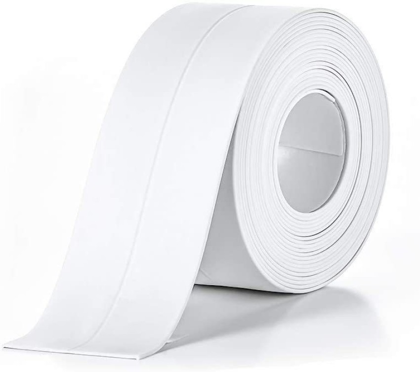 3.2m*2.2cm Bathroom Silicone Sealant,Sealing Tape,Self Adhesive Sealing Tape  Waterproof for Bathtub,Shower,Toilet,Kitchen,Sink,Floor,Wall,Corner Prote