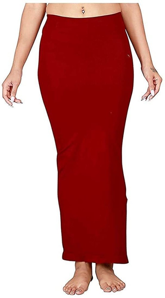 Women's Fish Cut Solid Lycra Saree Shapewear Petticoat for Women, Blended  Shape Wear for Saree, Stretchable and Skinny Fit for Daily Use Pack of-2.  (S, Beige- Maroon) : : Fashion