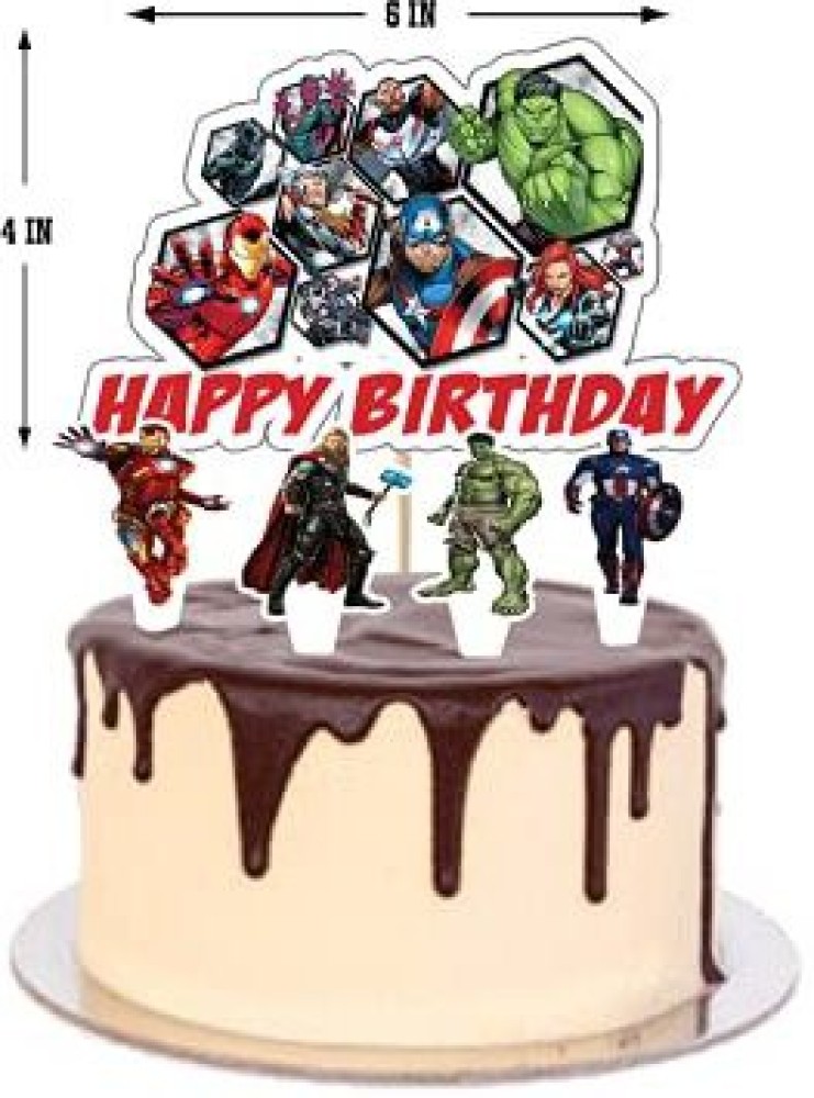 Chef's Marché Super hero's Birthday Cake Topper | 6 Pcs Set | Cupcake  Toppers for Boy's, Friends, Brother, Husband Bday Decorations Items/Cake  Accessories, Cards, Tags | Cake Not Included : Amazon.in: Toys & Games